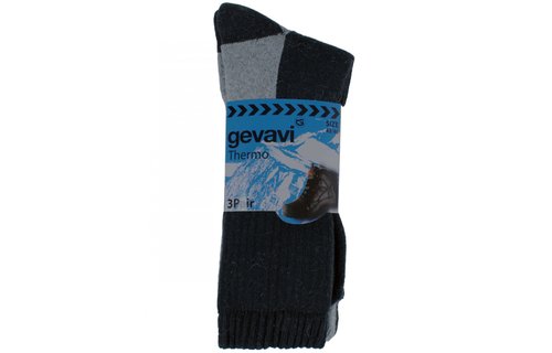 Gevavi Workwear - GW83 Thermo sok 3 paar/bundel grijs/zwart