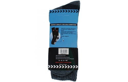 Gevavi Workwear - GW83 Thermo sok 3 paar/bundel grijs/zwart