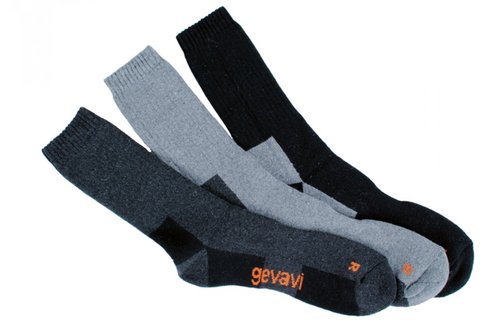 Gevavi Workwear - GW83 Thermo sok 3 paar/bundel grijs/zwart