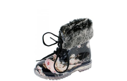 Gevavi Boots - Hind gevoerde meisjes en dameslaars pvc zwart