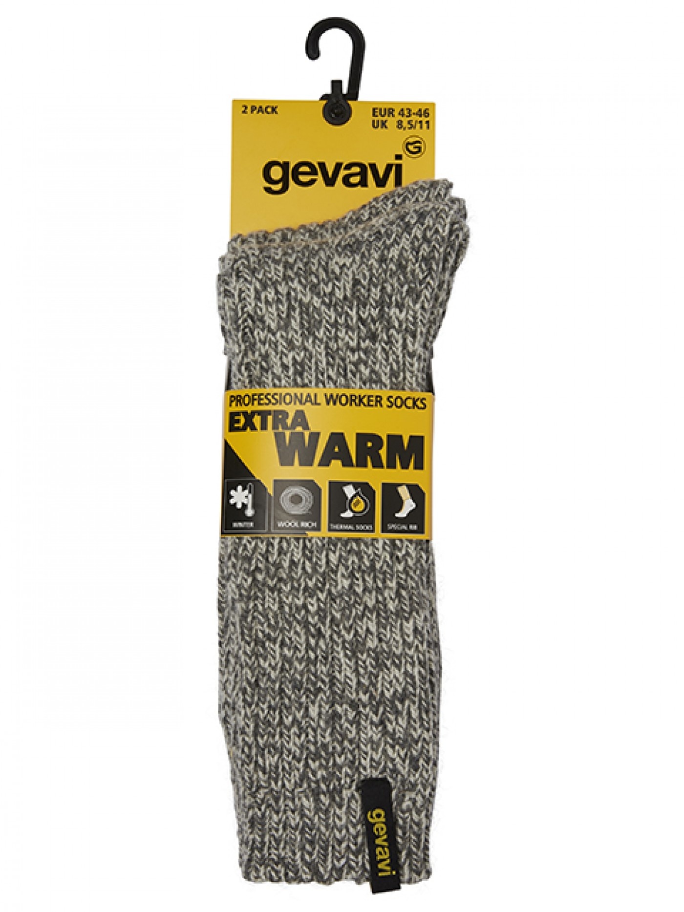 Gevavi ST07 extra warm sokken 2 paar grijs maat 43 kopen Tip