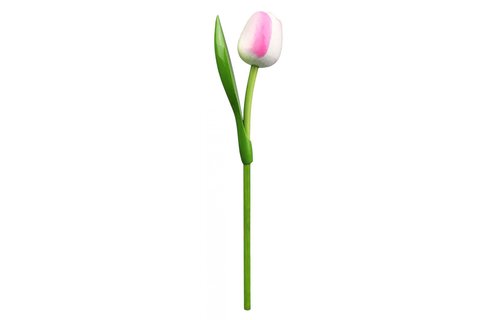 Gevavi - Houten tulp roze/wit