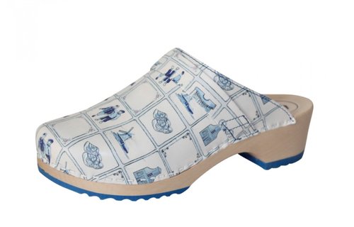 BigHorn - 6006 clog wit/delftsblauw