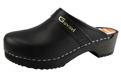 Gevavi - 9200 open schoenklomp hout zwart