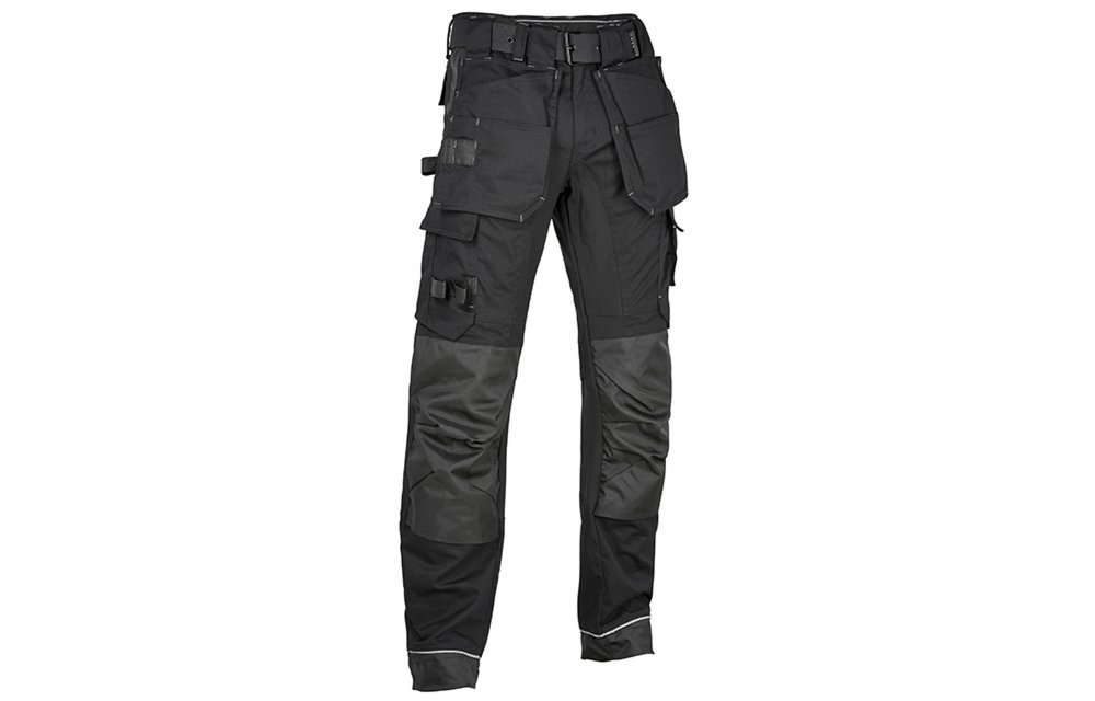 4WORK - Madrid Premium werkbroek stretch inserts zwart