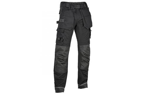 4WORK - Madrid Premium werkbroek stretch inserts zwart