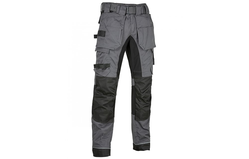 4WORK - Madrid Premium werkbroek stretch inserts grijs