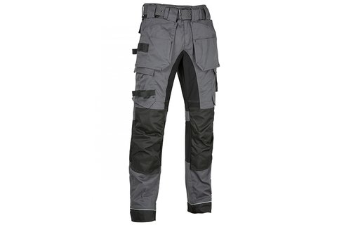 4WORK - Madrid Premium werkbroek stretch inserts grijs