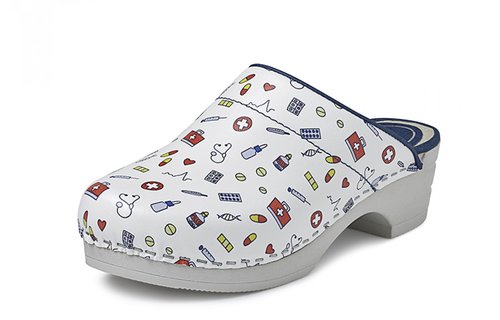 Bighorn - 5030 clog buigzame zool wit/ziekenhuis