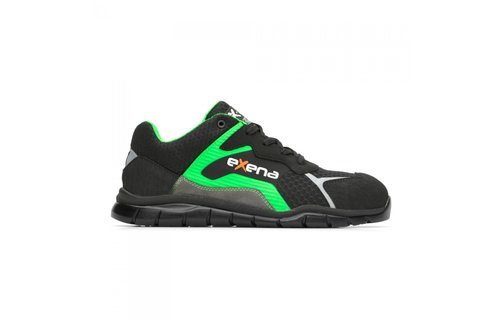 Exena - XR66 Route lage veiligheidsschoen S1P zwart/groen
