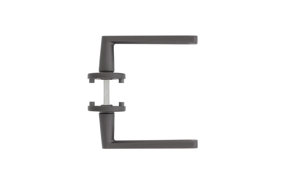 Deurkruk Sora met rozet ø49x7 mm grijs
