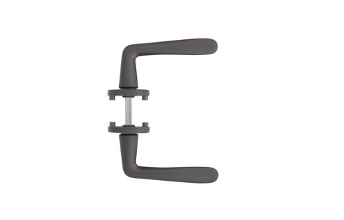 Deurkruk Zaia met rozet ø50x7 mm grijs