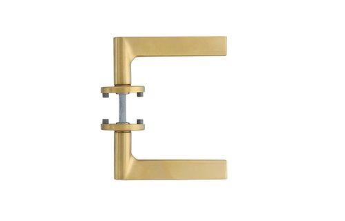 Deurkruk Tiga met rozet ø49x7 mm messing mat titaan PVD