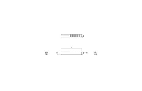 1 Wisselstift keilbout bevestiging 8x60mm