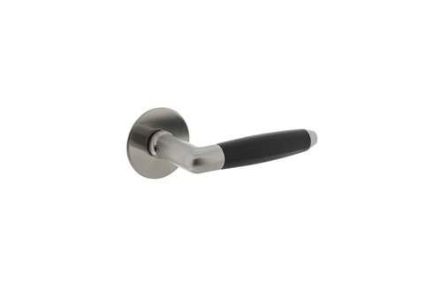 Deurkruk Combinatie met zelfklevend rozet ø55x2 mm rvs geborsteld