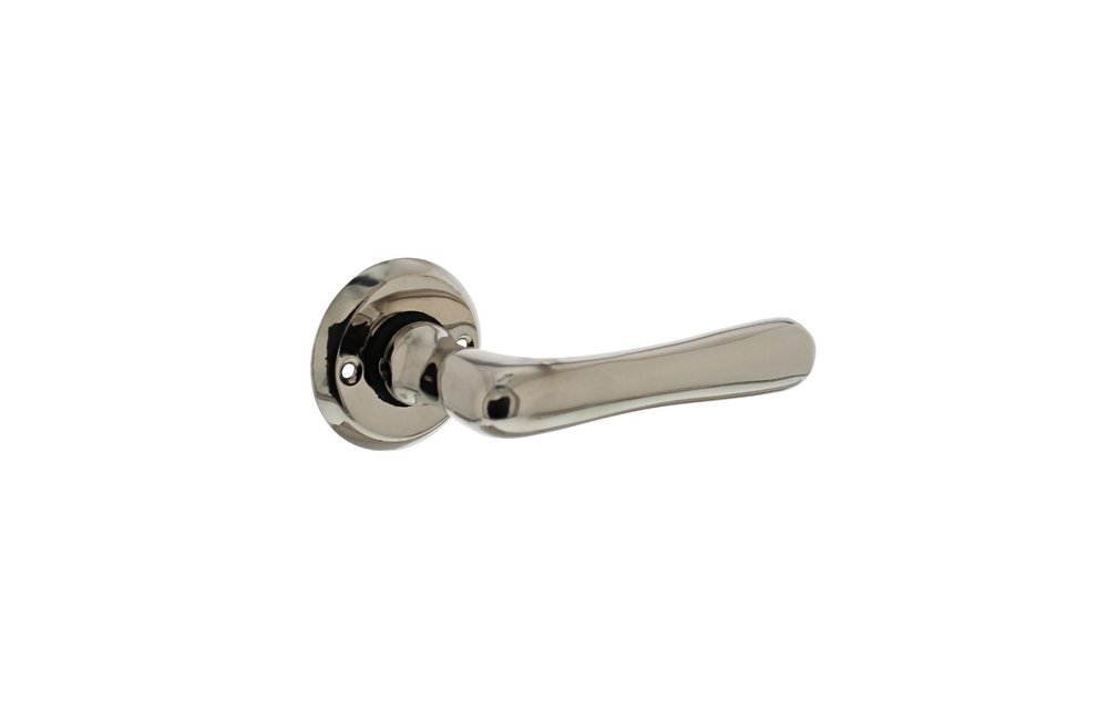 Deurkruk Trento met ronde rozet ø50x5 mm nikkel