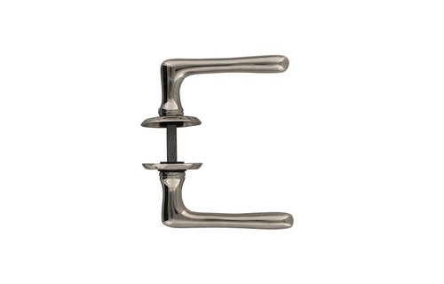 Deurkruk Trento met ronde rozet ø50x5 mm nikkel