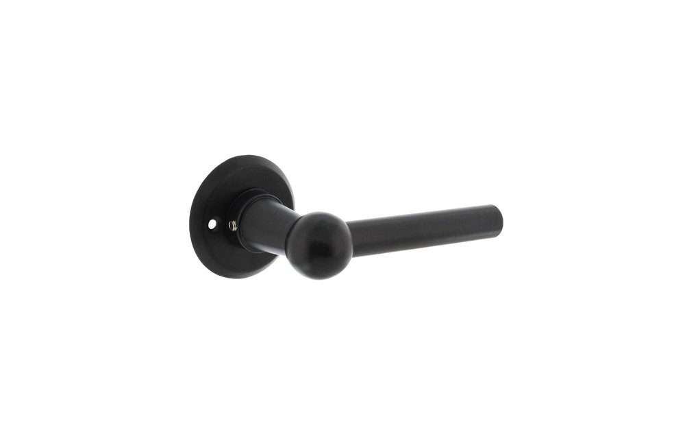 Deurkruk L/L Bol met ronde rozet ø50x5 mm mat zwart