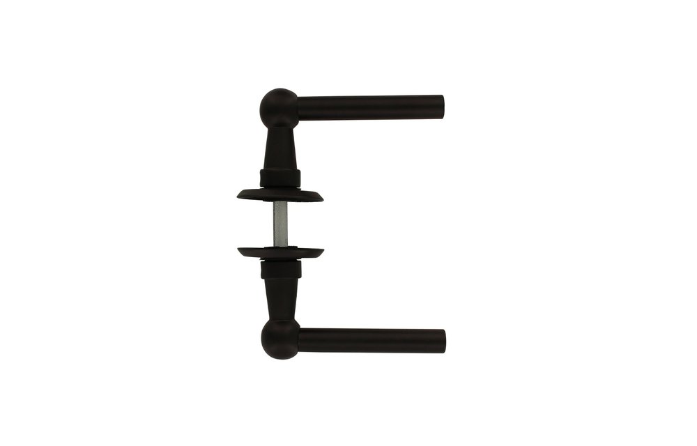 Deurkruk L/L Bol met ronde rozet ø50x5 mm mat zwart