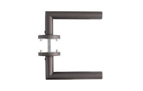 Deurkruk Hoek 90° op rozet ø53x8 mm antracietgrijs