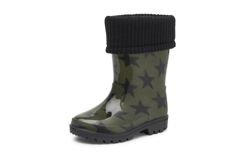 Gevavi Boots - Star gevoerd kinderlaarsje pvc groen