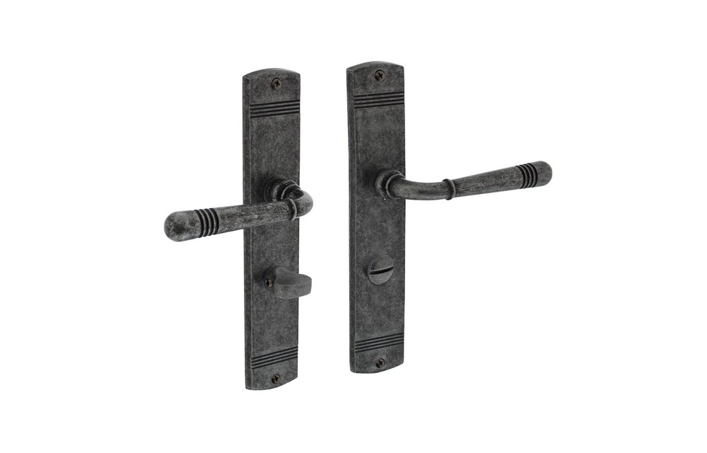 Deurkruk Emily op schild WC63/8 mm oud grijs