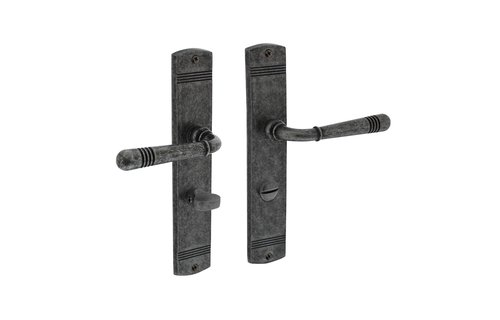 Deurkruk Emily op schild WC63/8 mm oud grijs