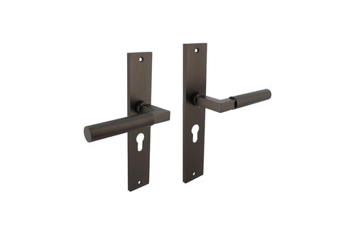 Intersteel - Deurkruk Bau-Stil op schild 245x45 mm profielcilindergat 55 mm antracietgrijs