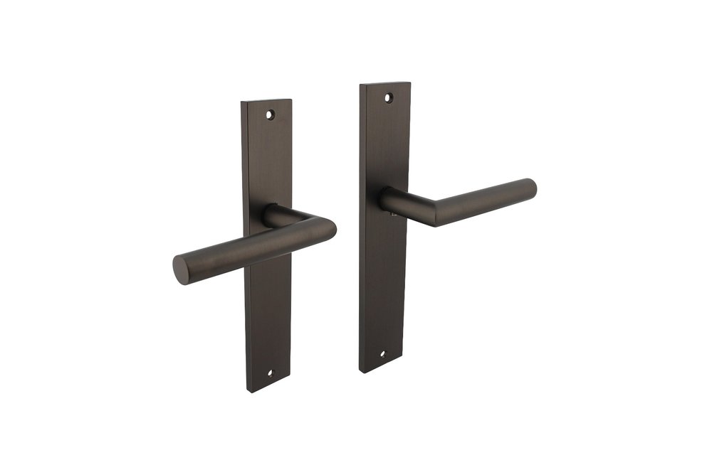 Deurkruk Bastian op schild 245x45 mm blind antracietgrijs