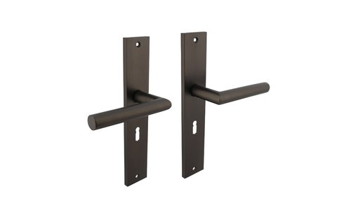 Deurkruk Bastian op schild 245x45 mm sleutelgat 56 mm antracietgrijs
