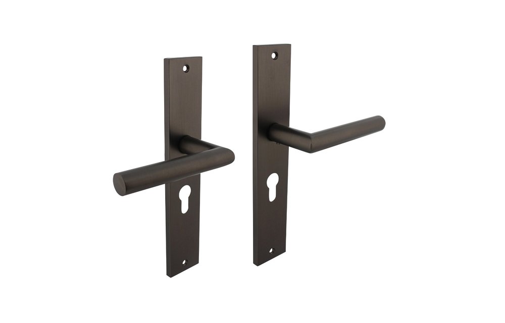 Deurkruk Bastian op schild 245x45 mm profielcilindergat 55 mm antracietgrijs