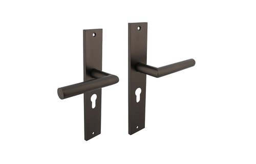 Deurkruk Bastian op schild 245x45 mm profielcilindergat 55 mm antracietgrijs
