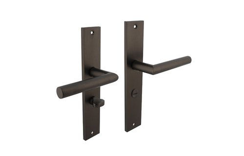 Deurkruk Bastian op schild 245x45 mm WC63/8 mm antracietgrijs