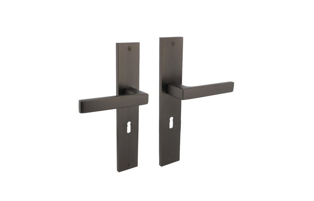 Intersteel - Deurkruk Hera op schild 245x45 mm sleutelgat 56 mm antracietgrijs