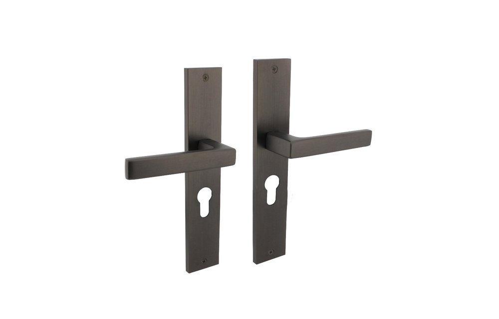 Intersteel - Deurkruk Hera op schild 245x45 mm profielcilindergat 55 mm antracietgrijs