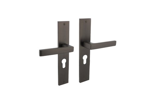 Intersteel - Deurkruk Hera op schild 245x45 mm profielcilindergat 55 mm antracietgrijs