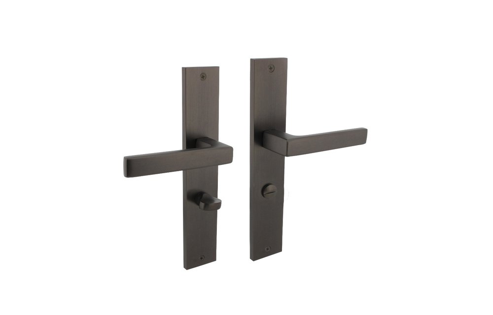 Deurkruk Hera op schild 245x45 mm WC63/8 mm antracietgrijs