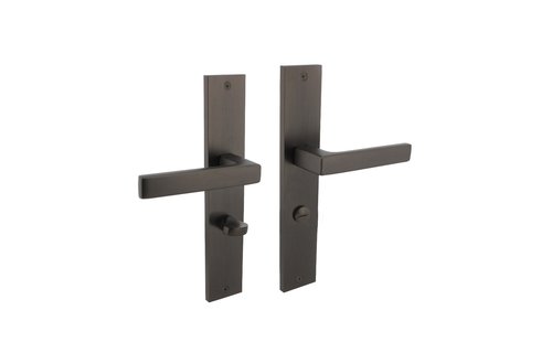 Deurkruk Hera op schild 245x45 mm WC63/8 mm antracietgrijs