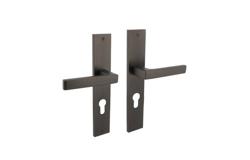 Intersteel - Deurkruk Hera op schild 245x45 mm profielcilindergat 72 mm antracietgrijs