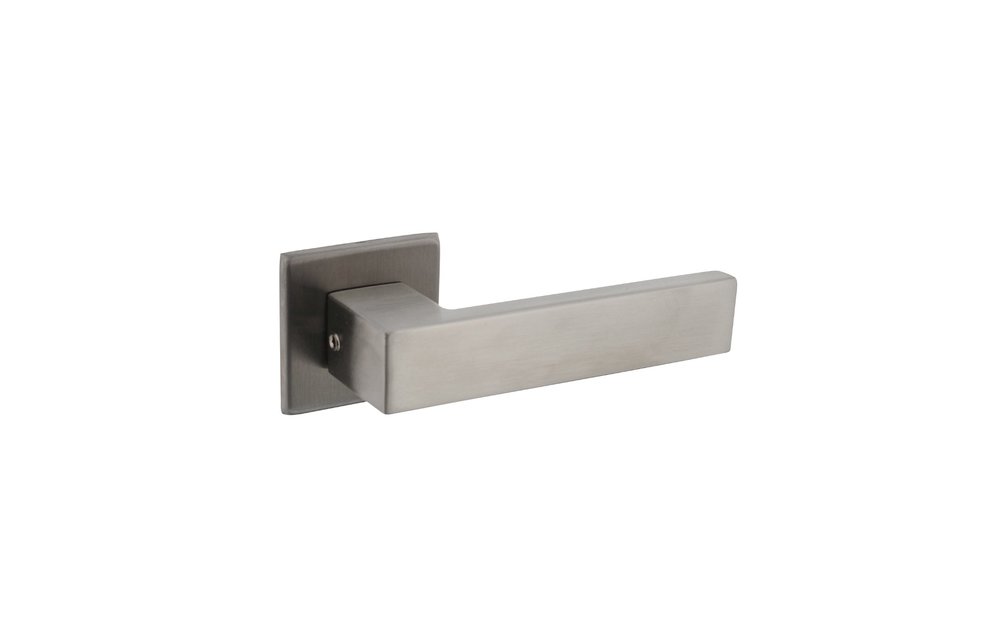Intersteel - Deurkruk Amsterdam op vierkante rozet 50x50x5 mm rvs geborsteld