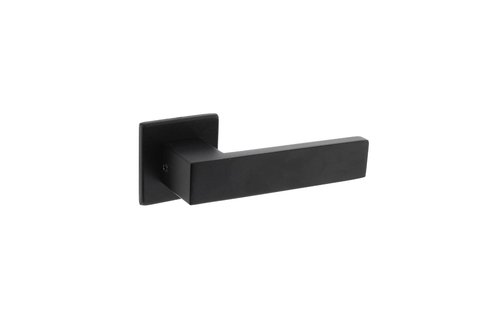 Intersteel - Deurkruk Amsterdam op vierkante rozet 50x50x5 mm mat zwart