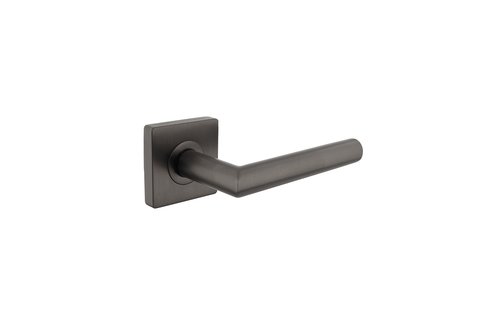 Intersteel - Deurkruk Bastian op vierkante rozet 55x55x10mm antracietgrijs
