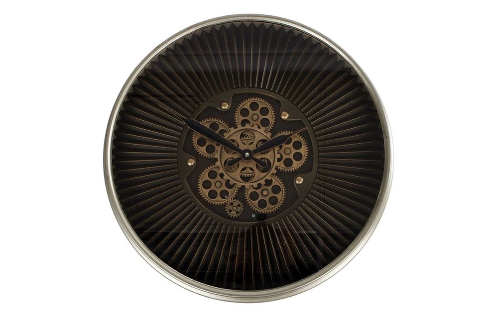 Gifts Amsterdam - radarklok Stefan S zwart/goud metaal 55cm