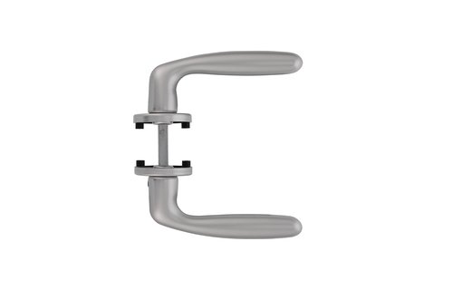 Intersteel - Deurkruk Sigaar met ronde rozet doorsnede 50x7 mm aluminium
