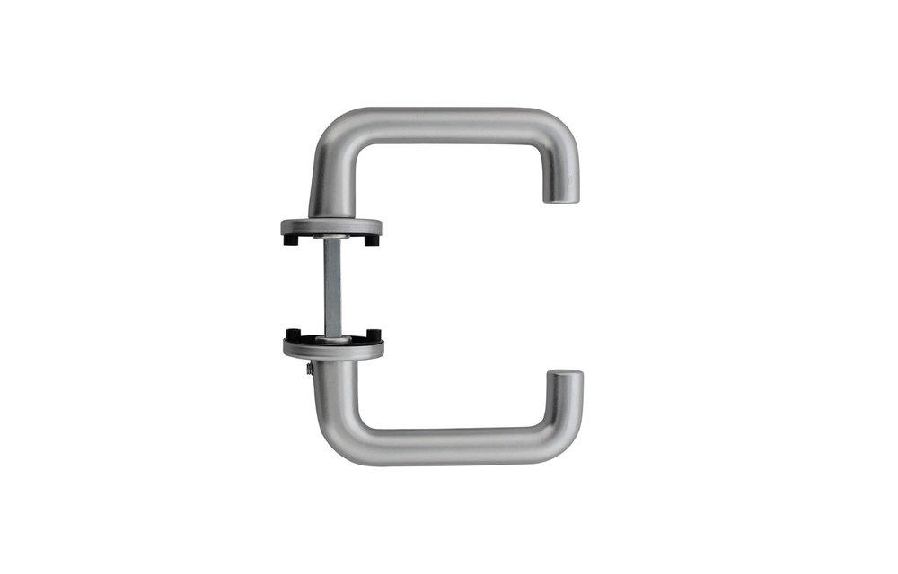 Intersteel - Deurkruk Rond met rond rozet doorsnede 50x7 mm aluminium