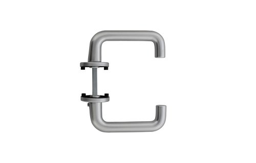Intersteel - Deurkruk Rond met rond rozet doorsnede 50x7 mm aluminium