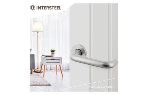 Intersteel - Deurkruk Rond met rond rozet doorsnede 50x7 mm aluminium