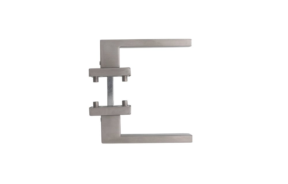 Intersteel - Deurkruk Amsterdam op vierkante massieve rozet 53x53x10 mm rvs geborsteld achterdeurbeslag