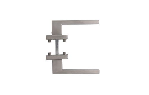 Intersteel - Deurkruk Amsterdam op vierkante massieve rozet 53x53x10 mm rvs geborsteld achterdeurbeslag