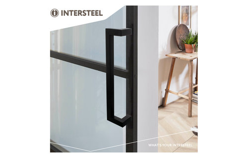 Deurgreep Vierkant verkropt voor DIY-schuifdeur Cubo 320x55x20 mm mat zwart